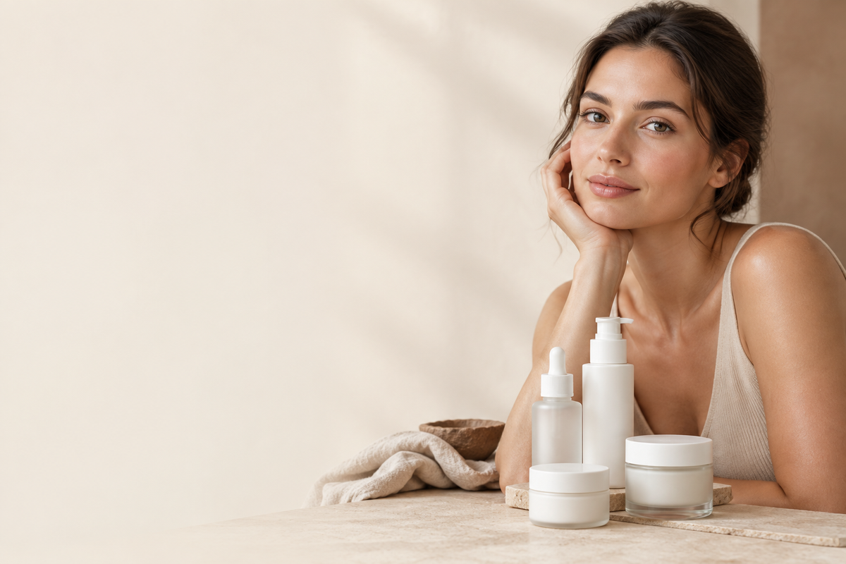 Beauty editorial hero image generating